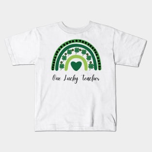 One Lucky Shamrock Teacher St Patrick’s Day Appreciation Kids T-Shirt